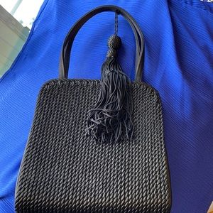 Darling little black purse with pompon